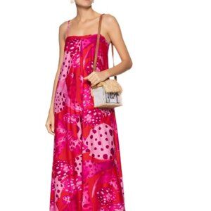 Farm Rio NWT Women's Stingray Polka Dot Pink Jumpsuit